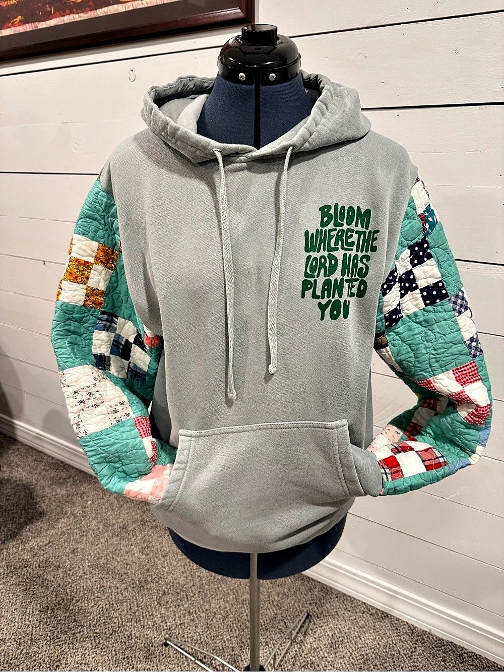 Pieced and Planted Quilted Hoodie